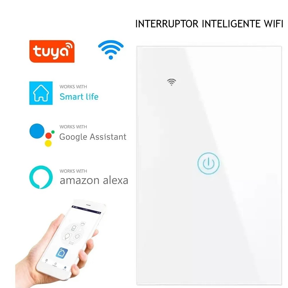 Interruptor De Pared Inteligente Con Wi-Fi, Control De Luces Con Tu Celular, Alexa o Asistente De Google